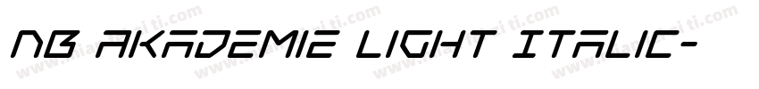 NB Akademie Light Italic字体转换